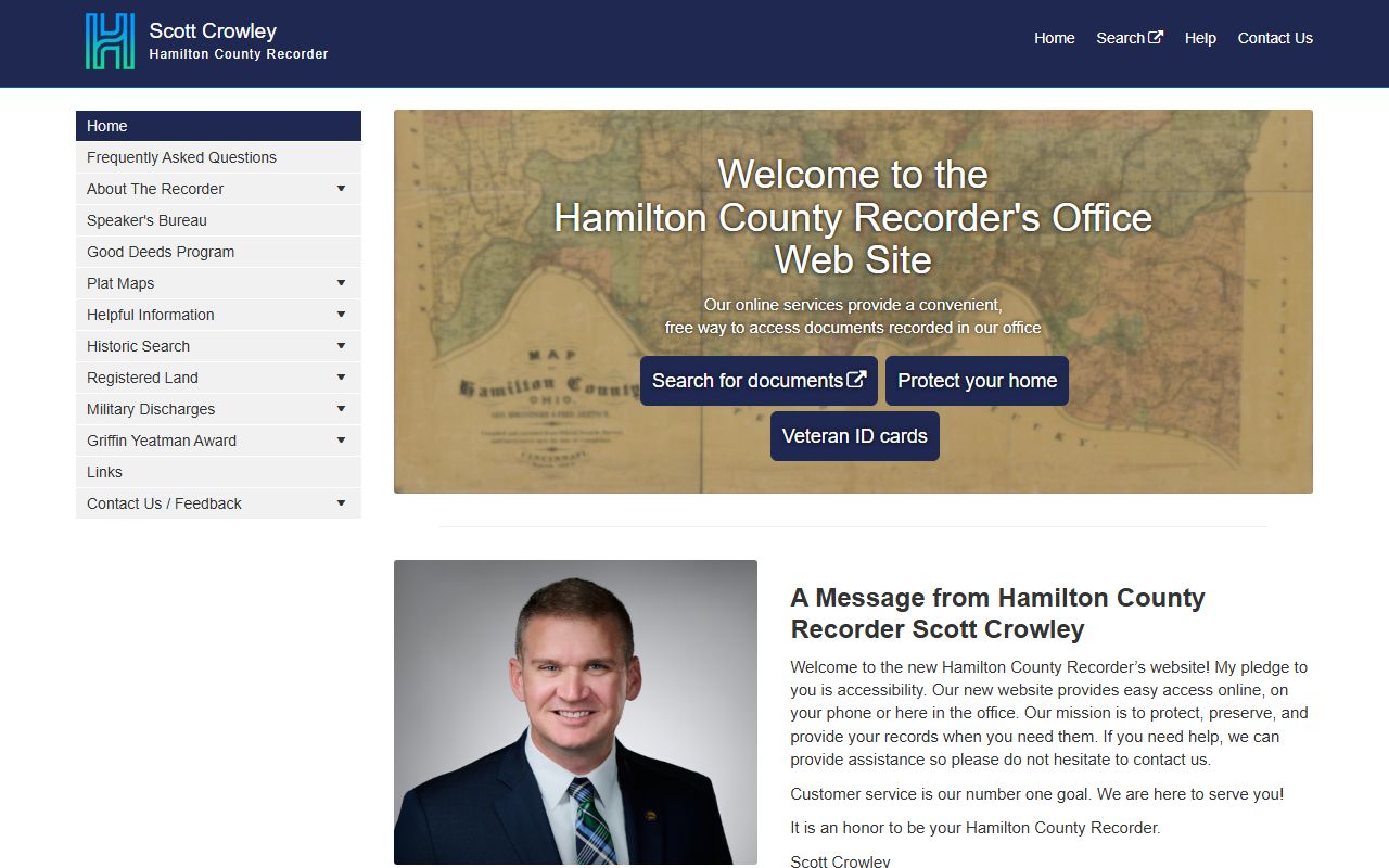Cincinnati people search Hamilton County recorder