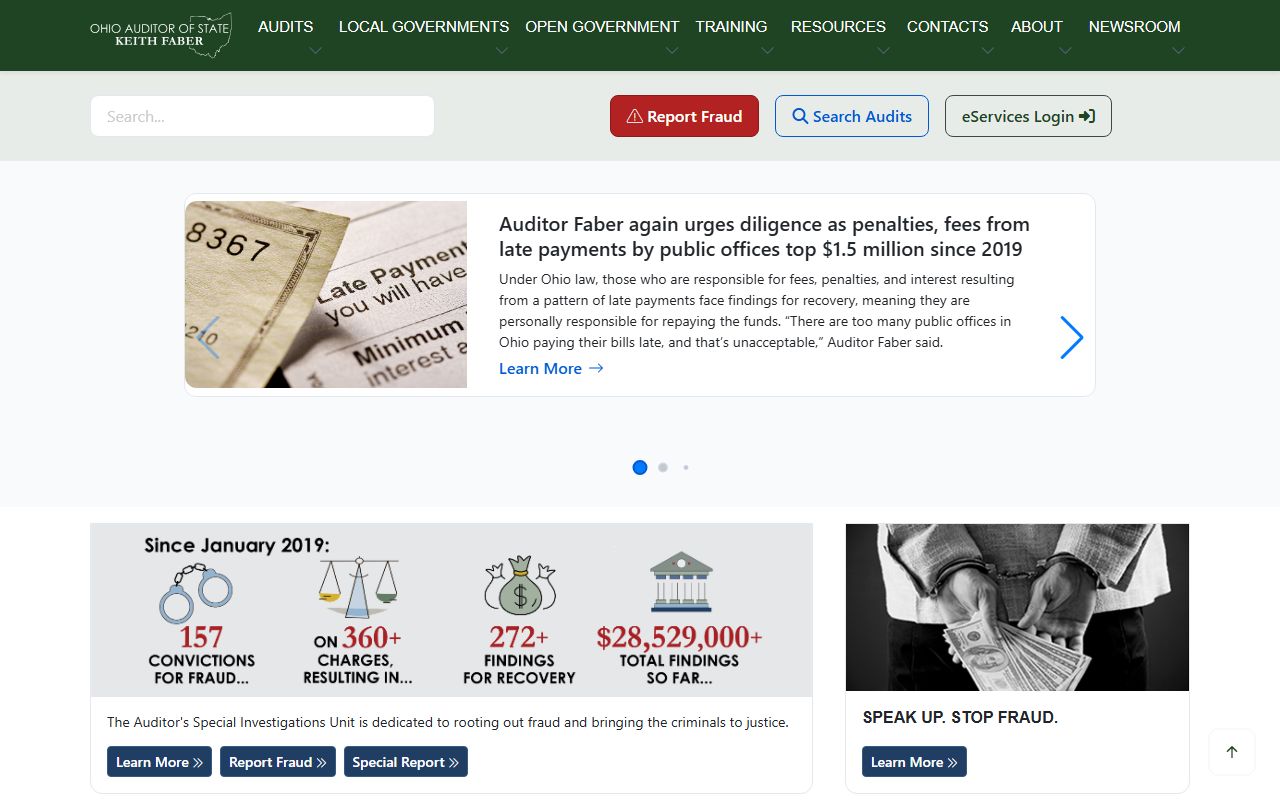 Ohio people search Auditor of State public records resources