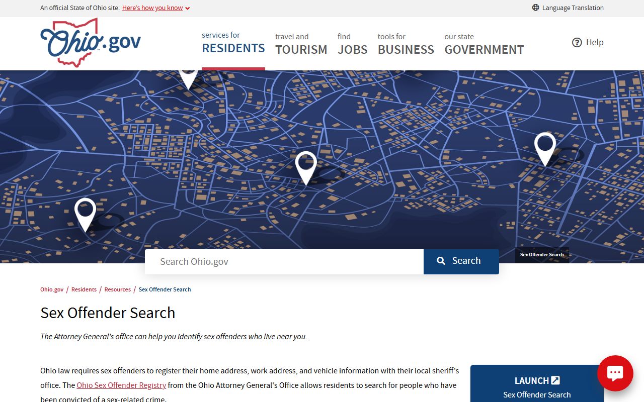 Ohio people search sex offender registry eSORN portal